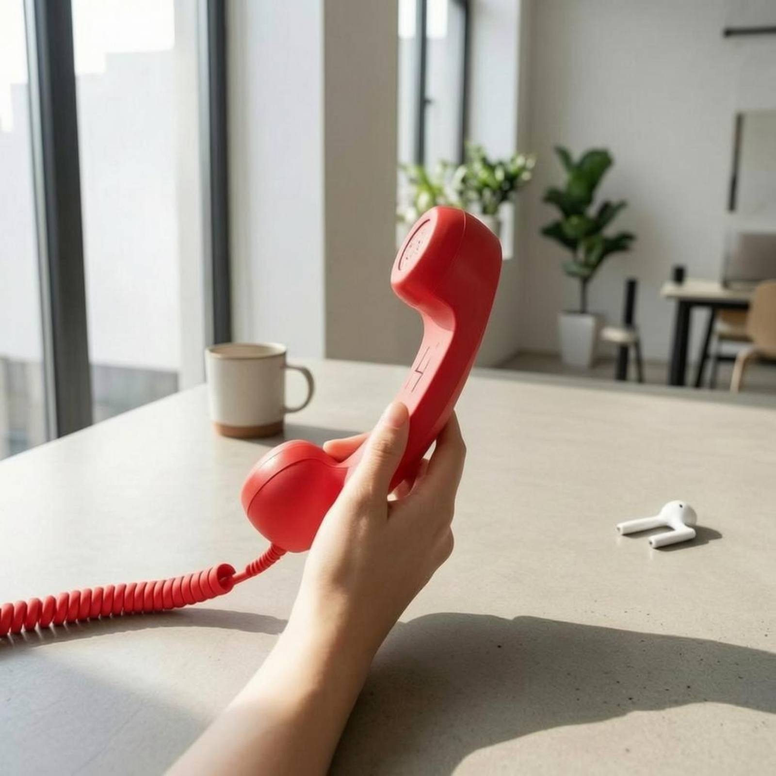 Phone Accessories Types - Type-C Phone Handset Coiled Cable Vintage