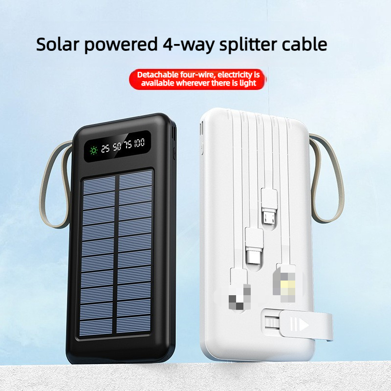 Portable Charger 20000Mah - 10000/20000mAh Outdoor Solar Large-capacity Mobile Power