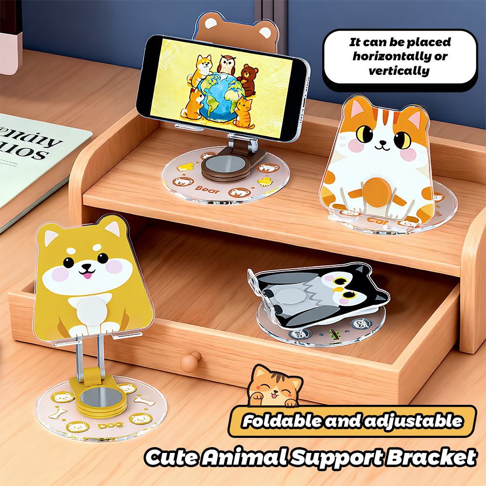Cute Animal Phone Stand 360 Ro - Phone Accessories Officeworks ulasan dan harga