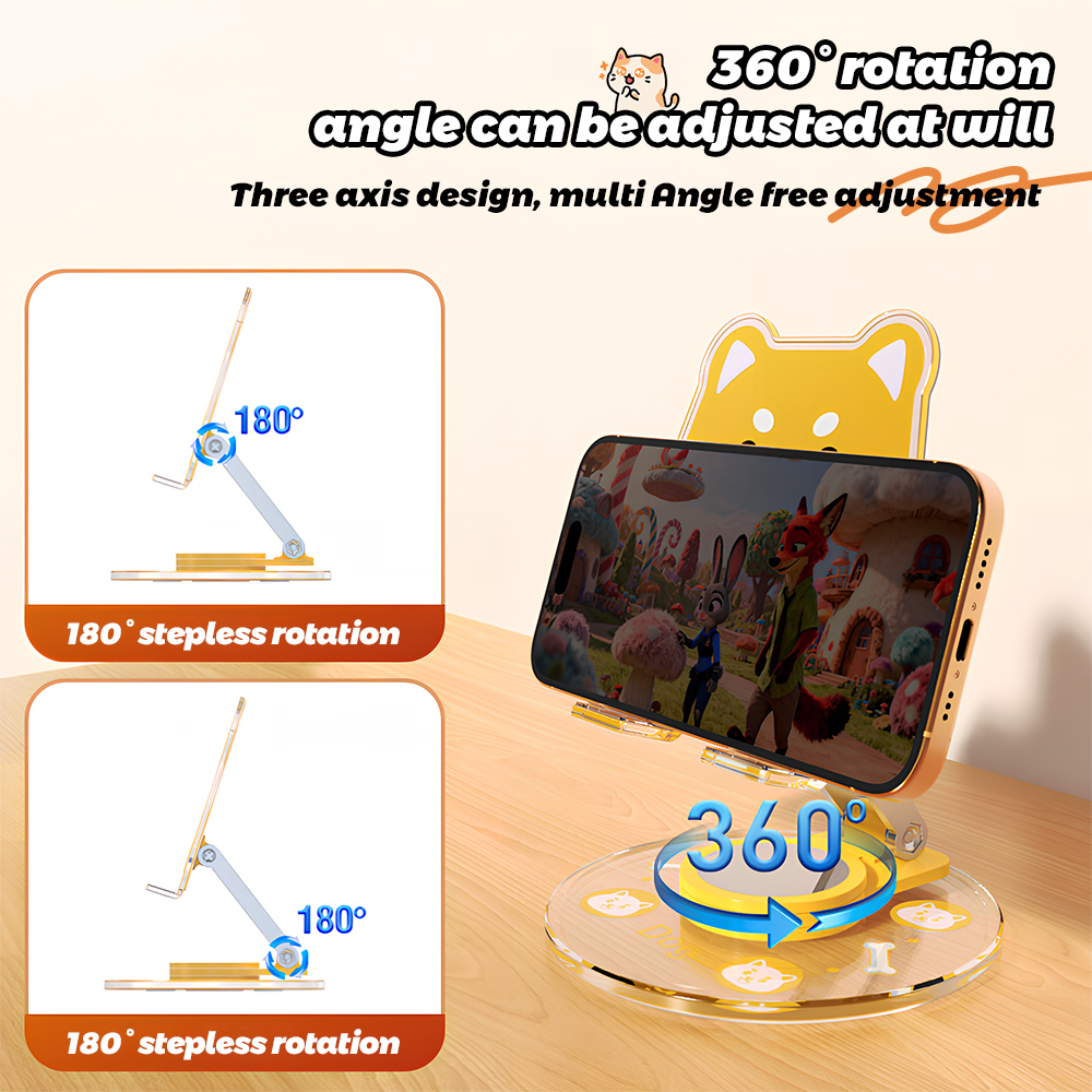 Cute Animal Phone Stand 360 Ro - Phone Accessories Officeworks ulasan dan harga