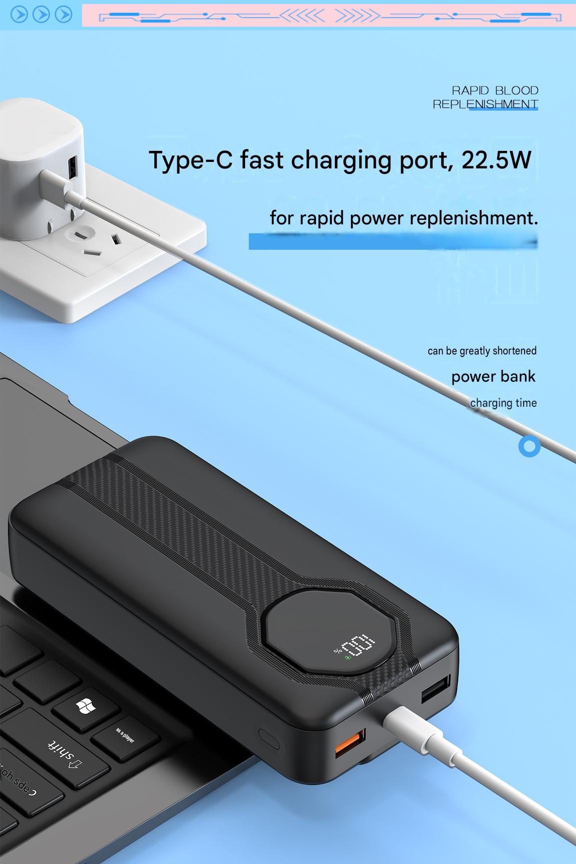 20000mAh Power Bank with Digit - Portable Charger 20000Mah ulasan dan harga