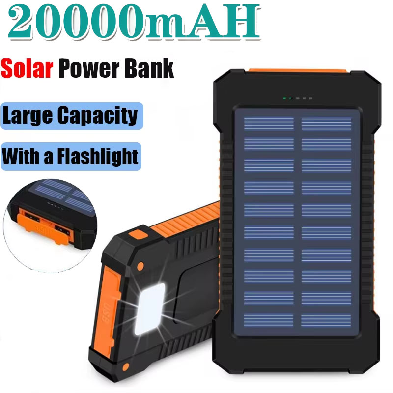 20000mAh Solar Power Bank Larg - Portable Charger 20000Mah ulasan dan harga