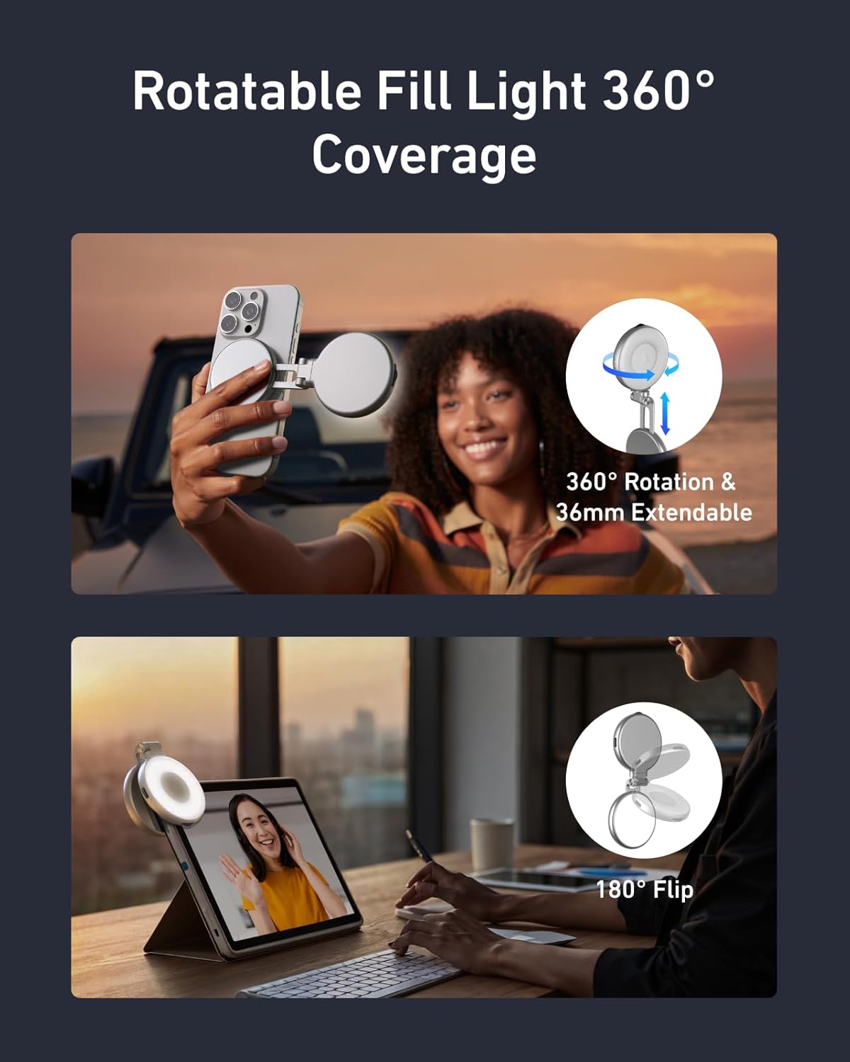 Magnetic Selfie Light Kit Port - Phone Accessories Kit ulasan dan harga