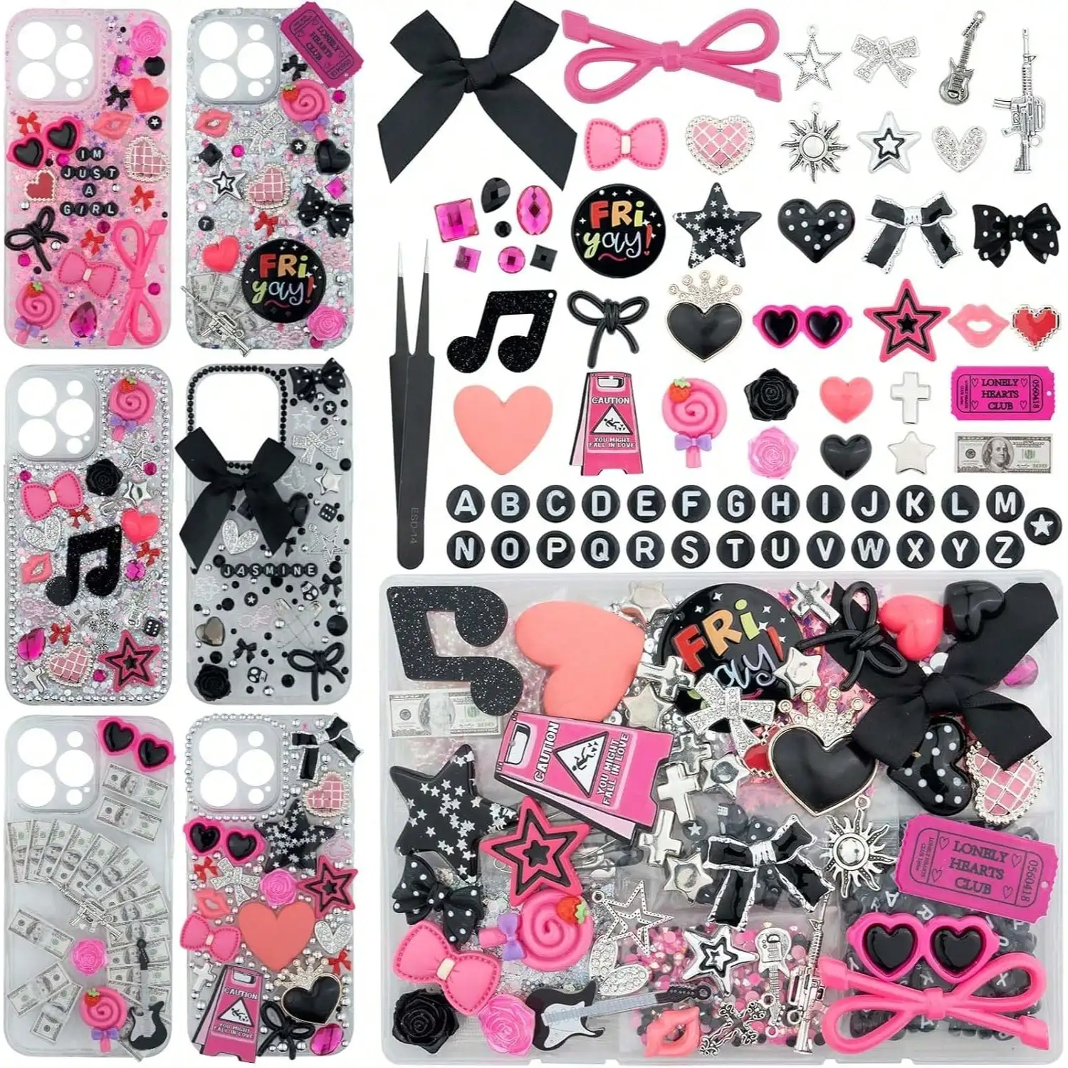 1050 Pcs Junk Phone Case Charm - Phone Accessories Kit ulasan dan harga