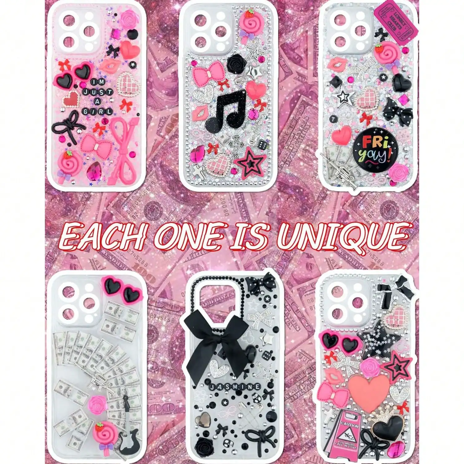 1050 Pcs Junk Phone Case Charm - Phone Accessories Kit ulasan dan harga