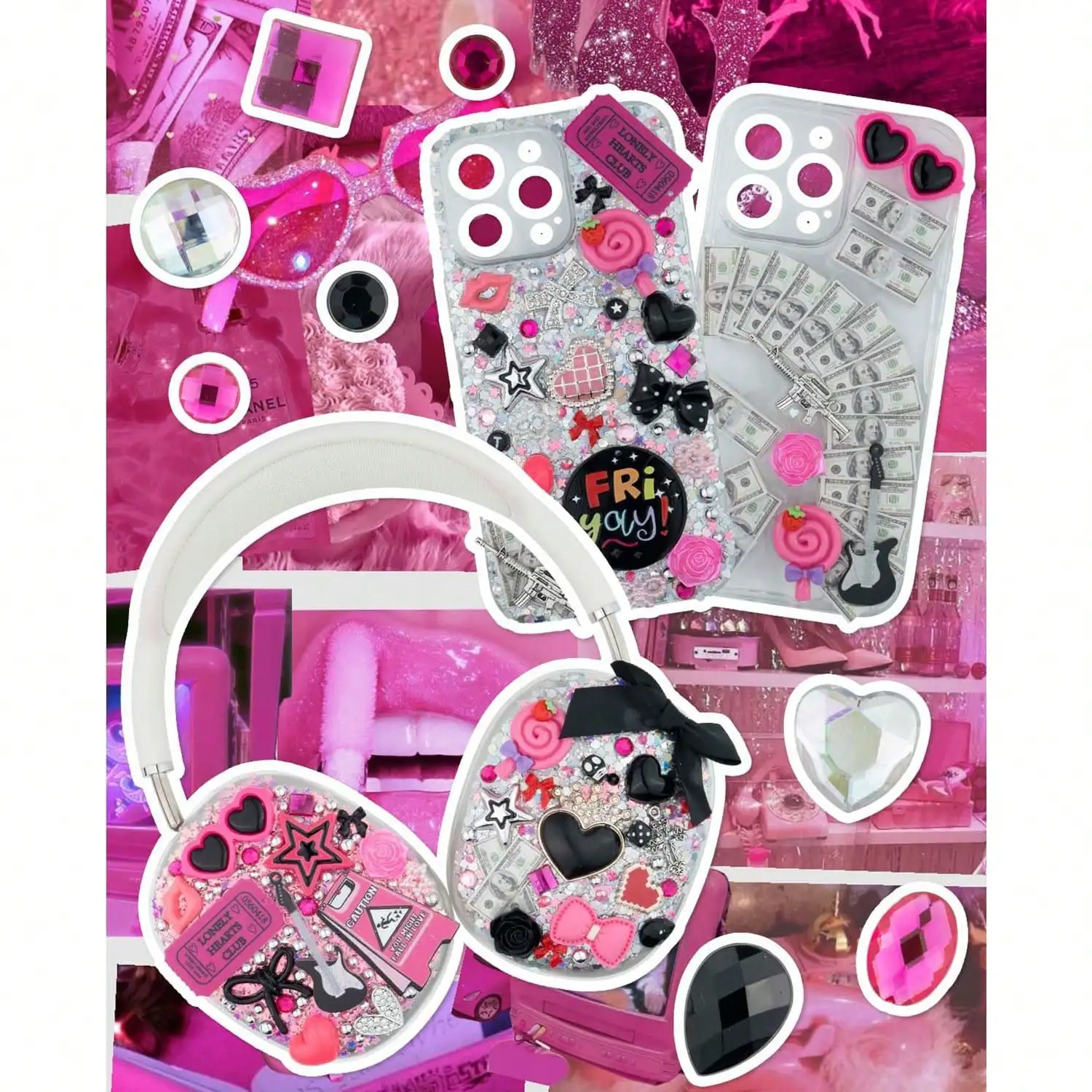 1050 Pcs Junk Phone Case Charm - Phone Accessories Kit ulasan dan harga