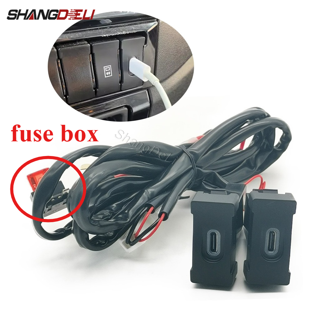 1PC Car Dual Type C PD Chargin - Phone Accessories Types ulasan dan harga