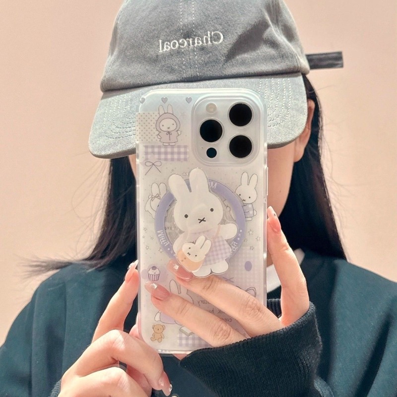 Cute Miffy Magnetic Stand Phon - Phone Accessories Design ulasan dan harga