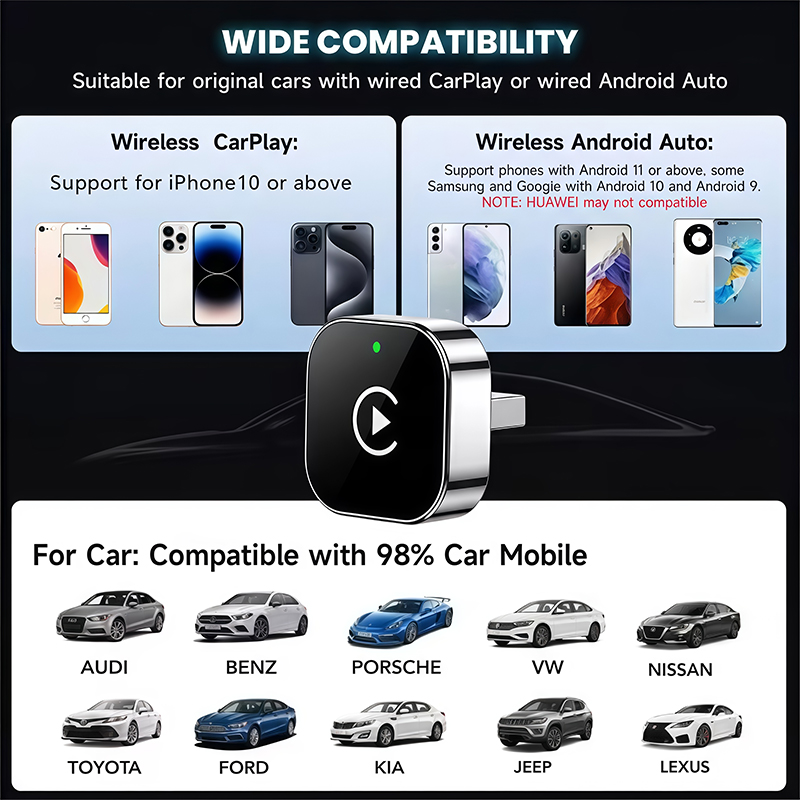 2-in-1 Wireless CarPlay Adapte - Phone Accessories Design ulasan dan harga