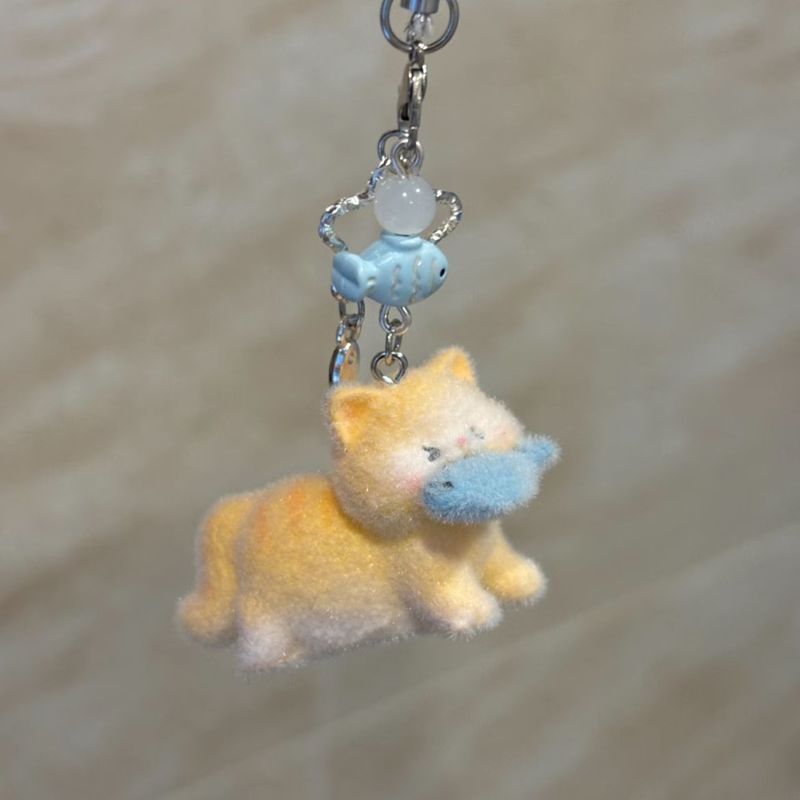 Cute Plush Cat Keychain Creati - Phone Accessories Design ulasan dan harga