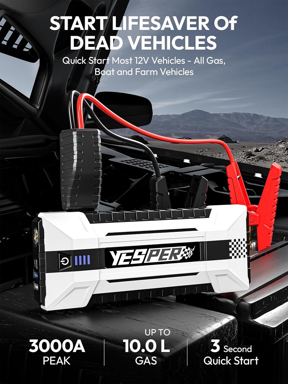 YEPSER YJS20 3000A Peak 12V Ca - Portable Charger 20000Mah ulasan dan harga