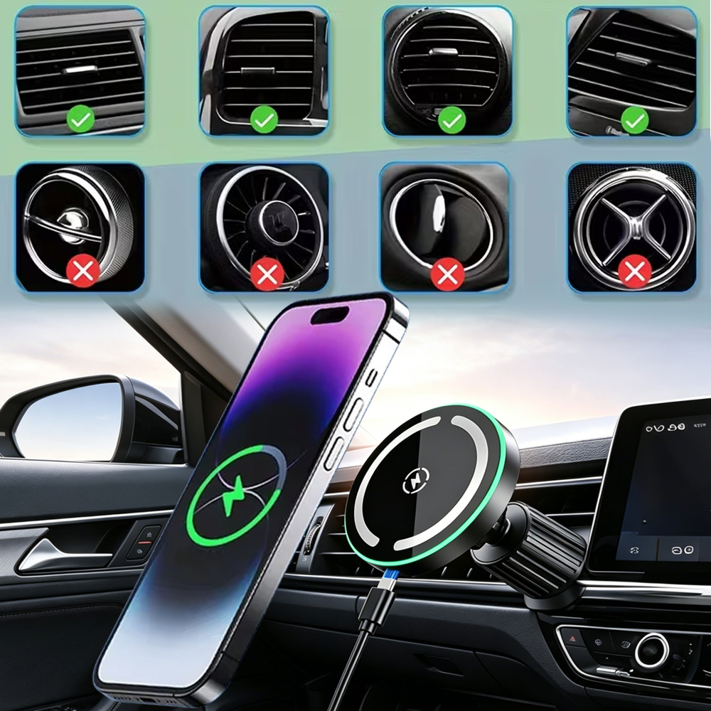 LED Wireless Charger Magnetic  - Phone Accessories Types ulasan dan harga