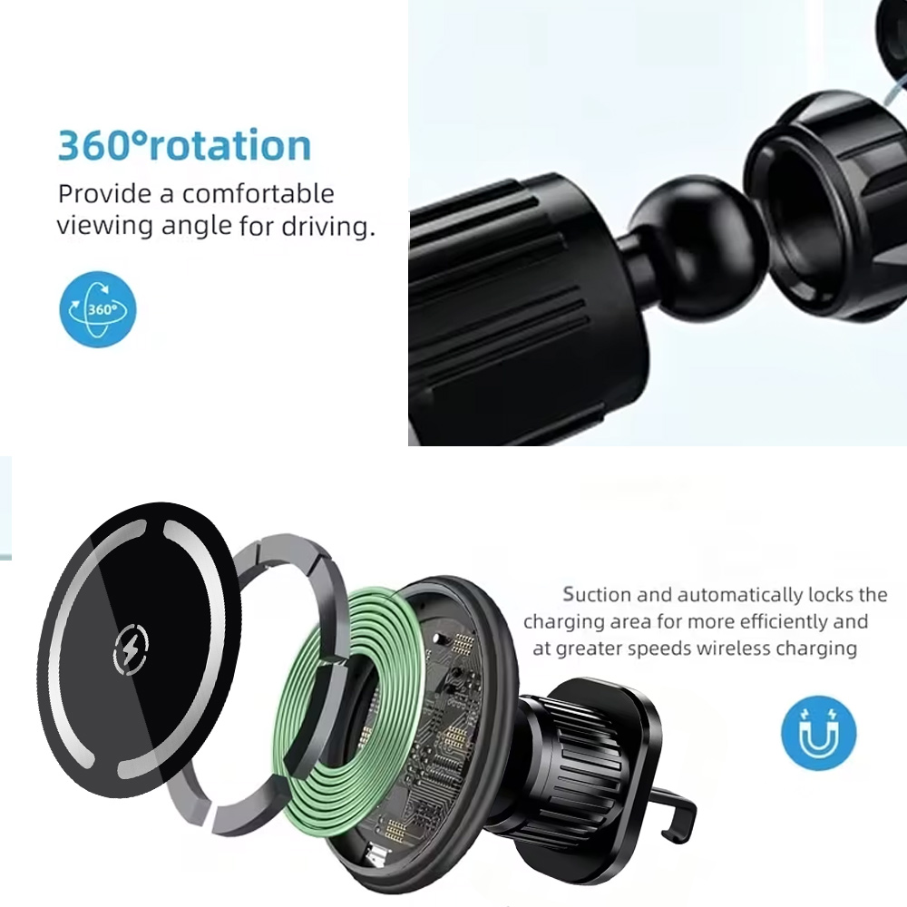 LED Wireless Charger Magnetic  - Phone Accessories Types ulasan dan harga