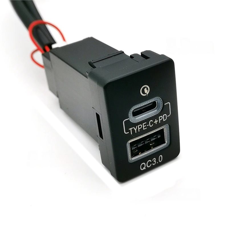 Blue Light Car TYPE-C QC3.0 US - Phone Accessories Types ulasan dan harga