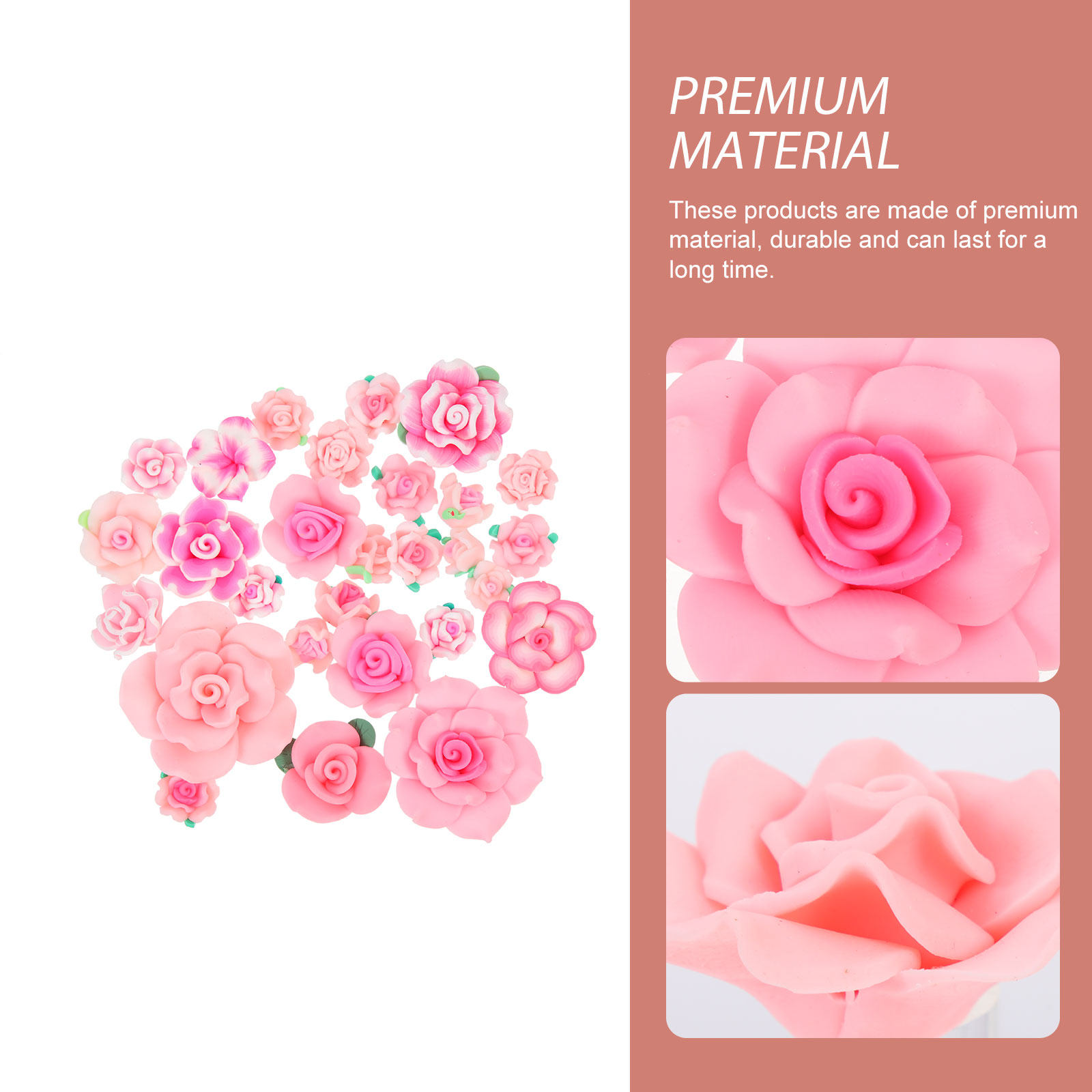 28Pcs Clay Flower Charms Set D - Phone Accessories Kit ulasan dan harga