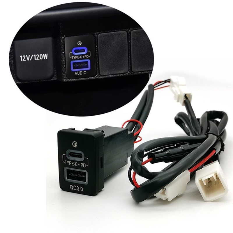 QC3.0 USB TYPE-C PD Blue Light - Phone Accessories Types ulasan dan harga